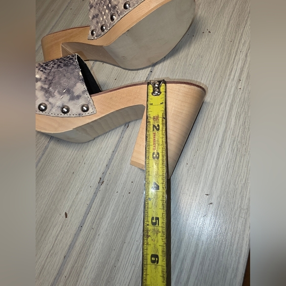 Jeffery Campbell DLight Snakeskin Patterned Women's Block Heel Sandals Size 8 - Picture 4 of 11